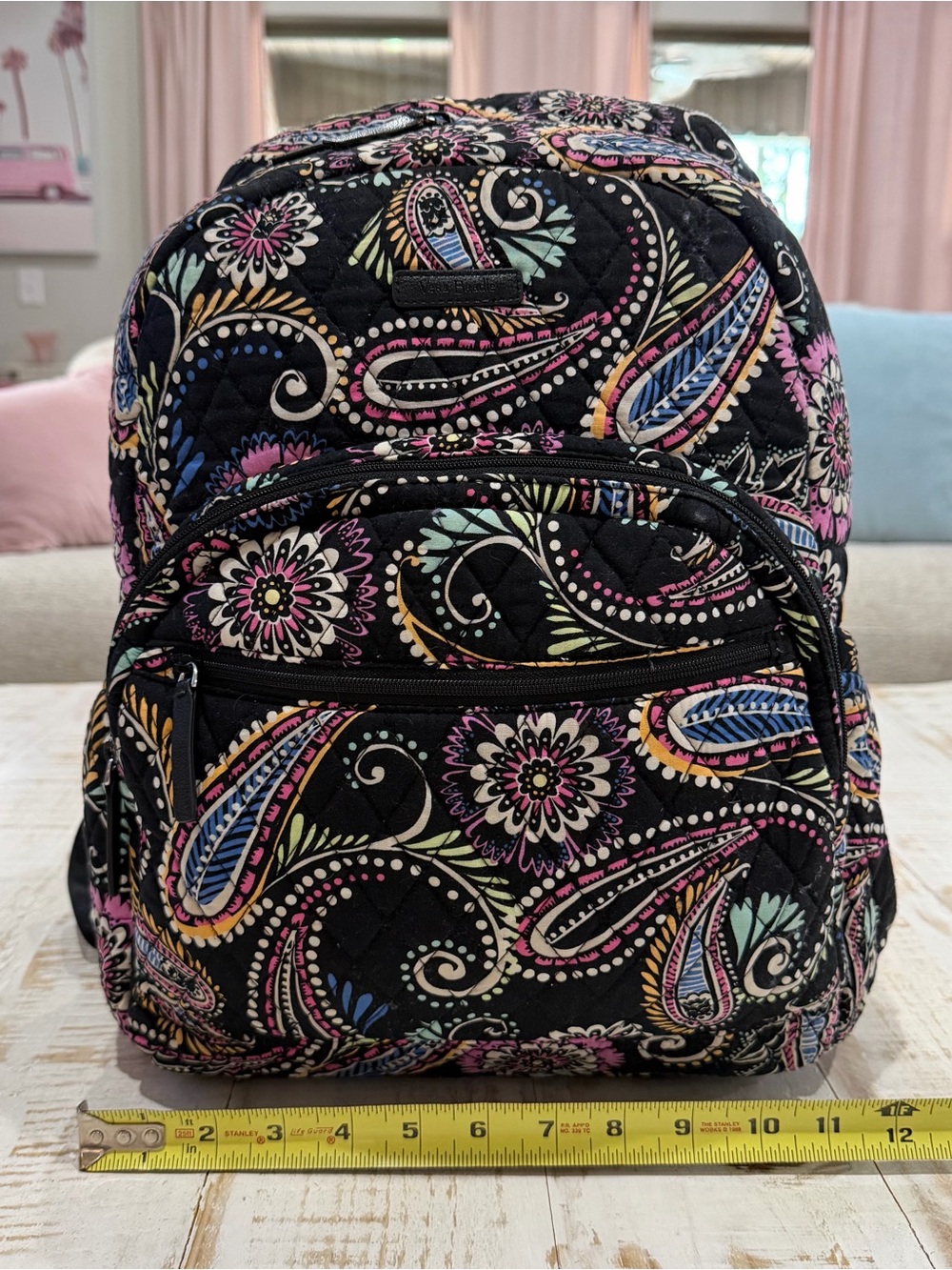 Vera Bradley Bandana Swirl Paisley Iconic Campus Backpack Retired Laptop Bag